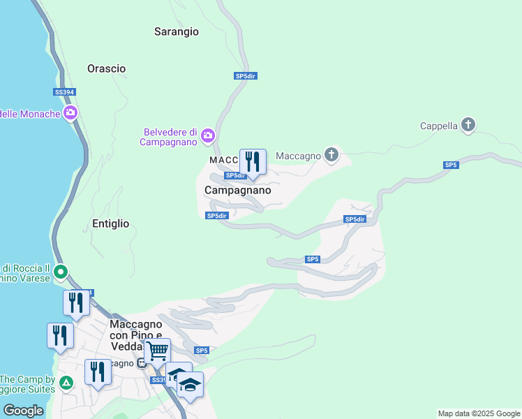 map of restaurants, bars, coffee shops, grocery stores, and more near in Campagnano