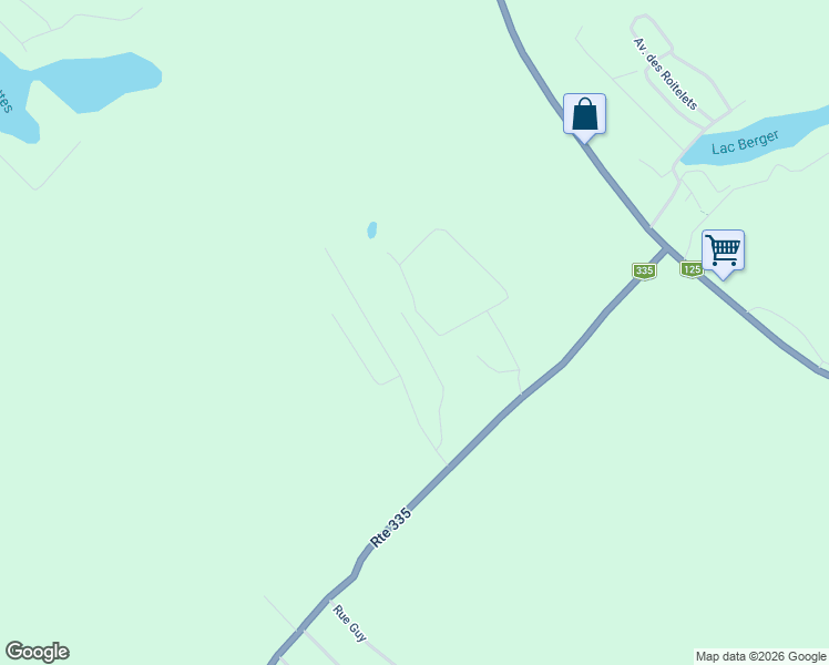 map of restaurants, bars, coffee shops, grocery stores, and more near Avenue Solitaire in Lanaudière