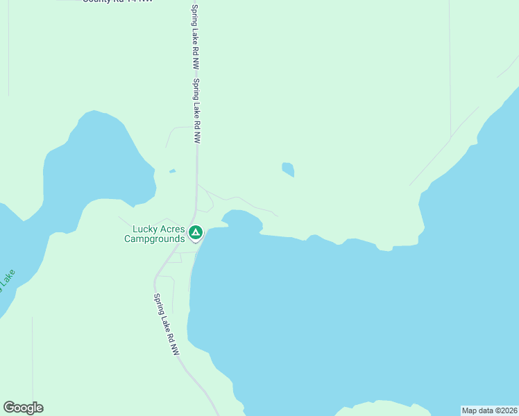 map of restaurants, bars, coffee shops, grocery stores, and more near 3476 Lucky Lane Northwest in Miltona