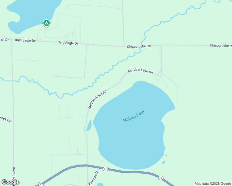 map of restaurants, bars, coffee shops, grocery stores, and more near N11570 McClain Lake Road in Trego