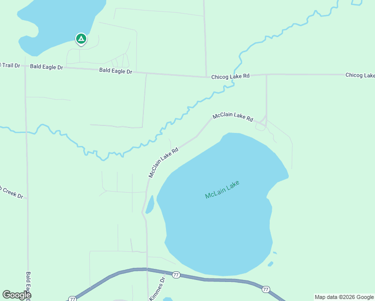 map of restaurants, bars, coffee shops, grocery stores, and more near N11570 McClain Lake Road in Trego
