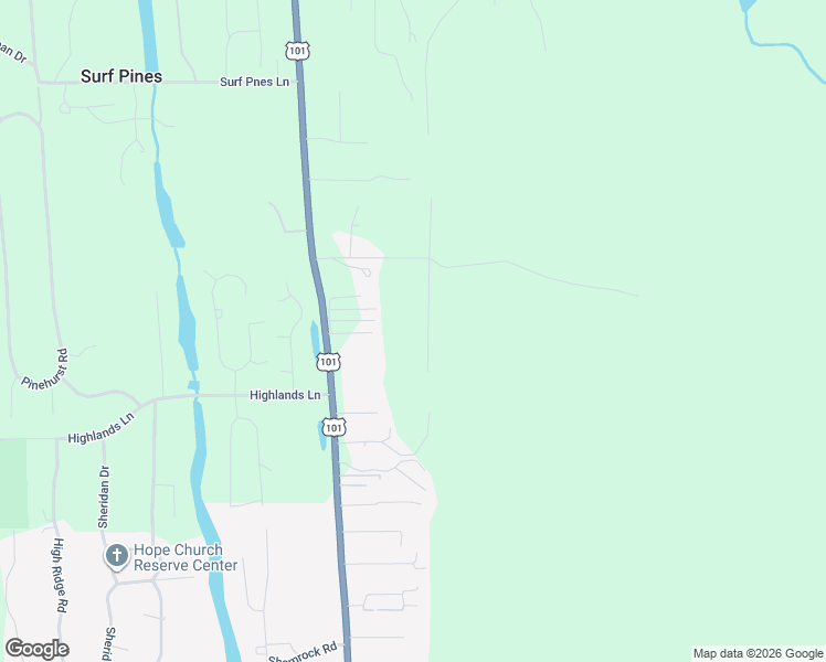 map of restaurants, bars, coffee shops, grocery stores, and more near 88762 Dawson Road in Seaside