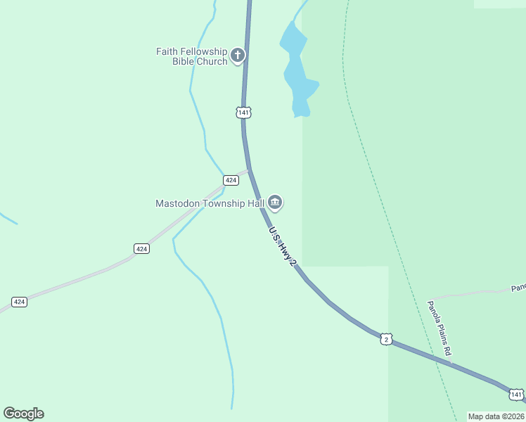 map of restaurants, bars, coffee shops, grocery stores, and more near 1702 U.S. 2 in Crystal Falls