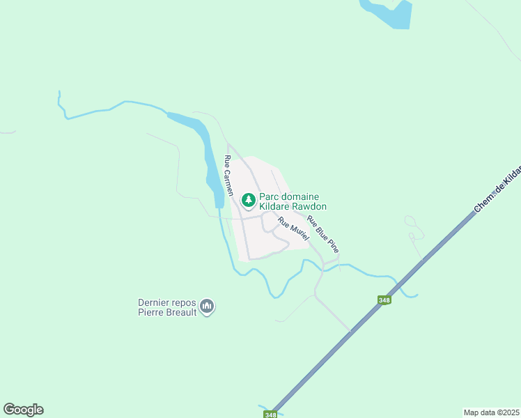 map of restaurants, bars, coffee shops, grocery stores, and more near 3720 Rue Susie in Rawdon