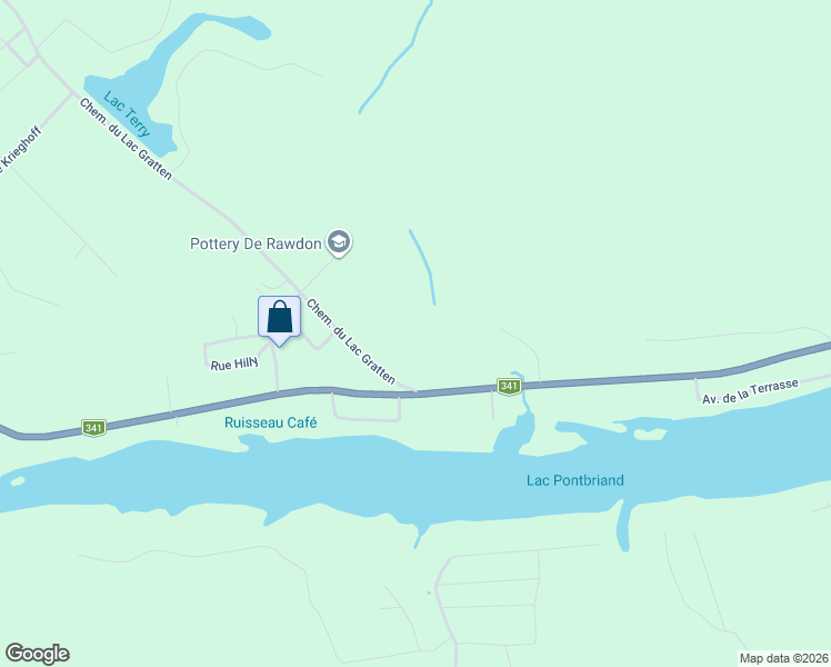 map of restaurants, bars, coffee shops, grocery stores, and more near 4036 Chemin du Lac Gratten in Rawdon