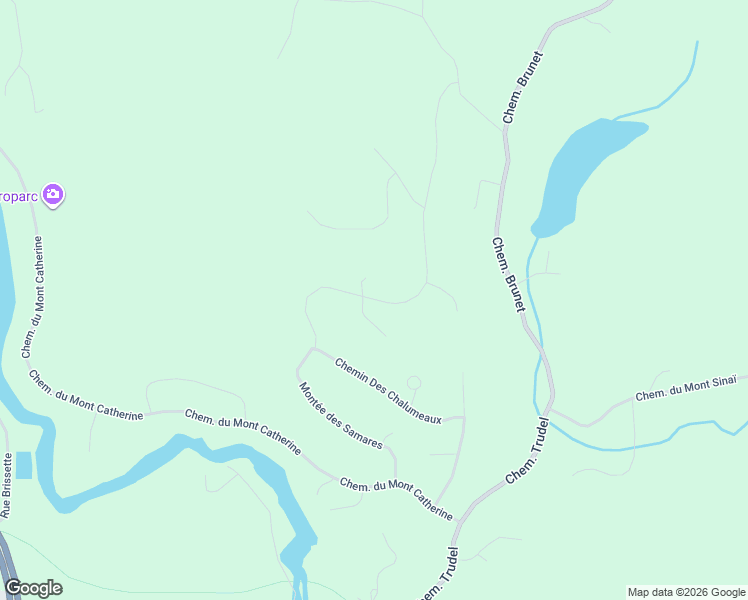 map of restaurants, bars, coffee shops, grocery stores, and more near Montée des Samares in Sainte-Agathe-des-Monts