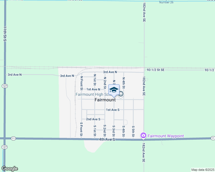 map of restaurants, bars, coffee shops, grocery stores, and more near 201 2nd Avenue South in Fairmount