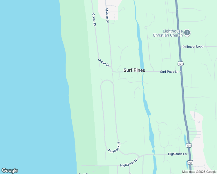 map of restaurants, bars, coffee shops, grocery stores, and more near 89062 Pinehurst Road in Gearhart