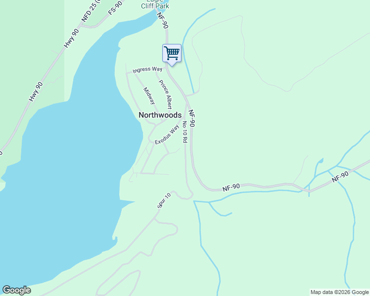 map of restaurants, bars, coffee shops, grocery stores, and more near No 10 Road in Cougar