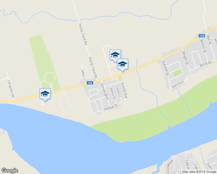 map of restaurants, bars, coffee shops, grocery stores, and more near 2 Nancy Street in Moncton