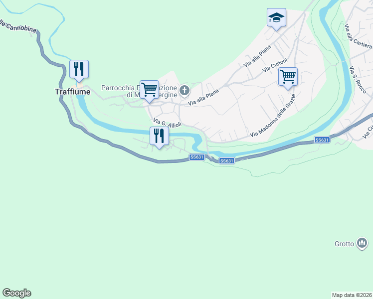map of restaurants, bars, coffee shops, grocery stores, and more near 2 Via Casali Darbedo in Provincia del Verbano-Cusio-Ossola
