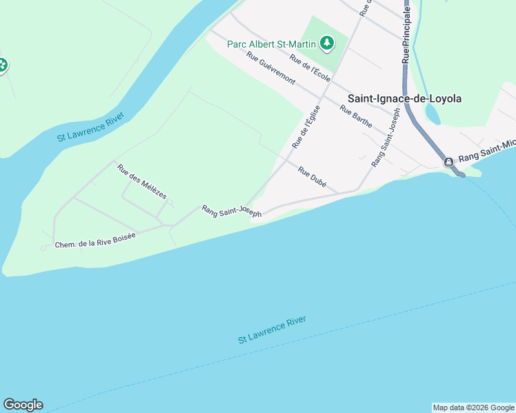 map of restaurants, bars, coffee shops, grocery stores, and more near Rang Saint-Joseph in Saint-Ignace-de-Loyola
