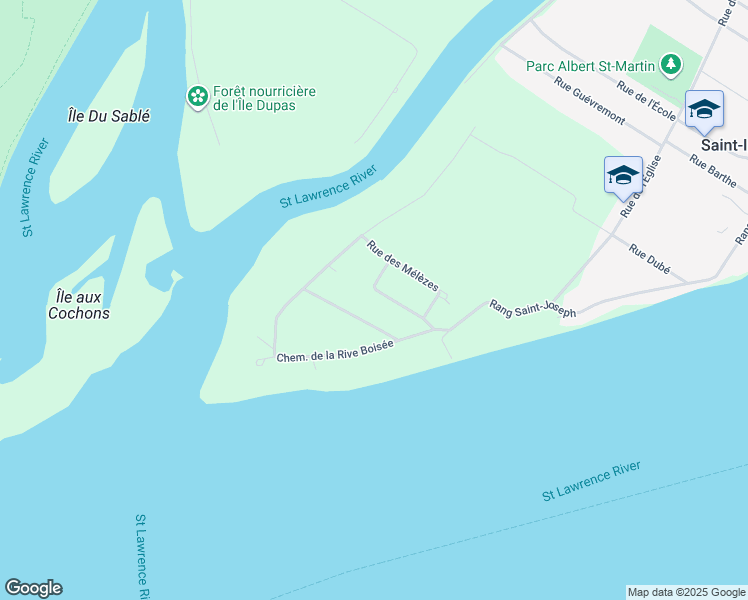 map of restaurants, bars, coffee shops, grocery stores, and more near 37 Rue des Cèdres in Saint-Ignace-de-Loyola