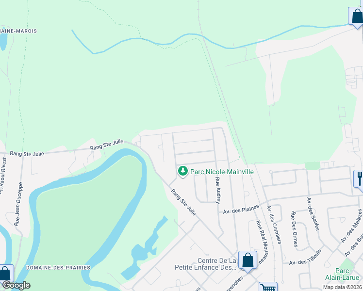 map of restaurants, bars, coffee shops, grocery stores, and more near 5 Rue Guy-Boisjoli in Joliette