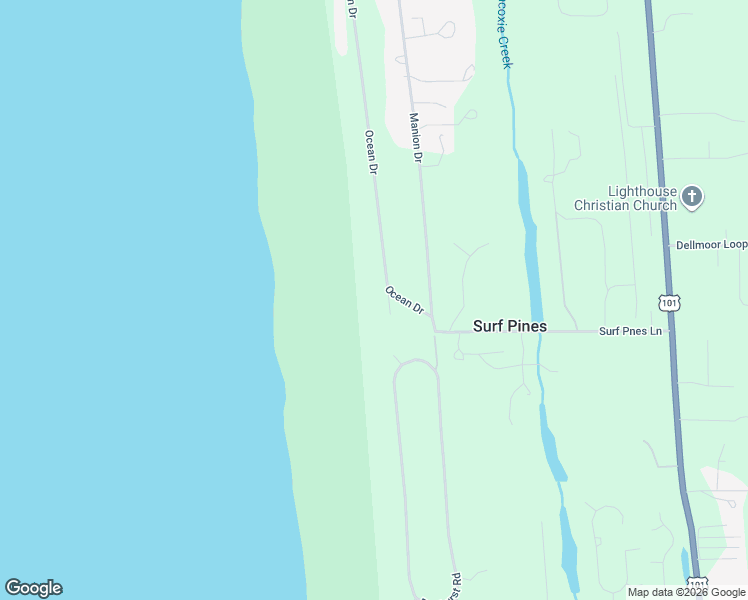 map of restaurants, bars, coffee shops, grocery stores, and more near 89048 Ocean Drive in Warrenton