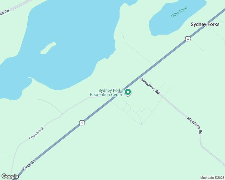 map of restaurants, bars, coffee shops, grocery stores, and more near 2652 Kings Road in Sydney Forks