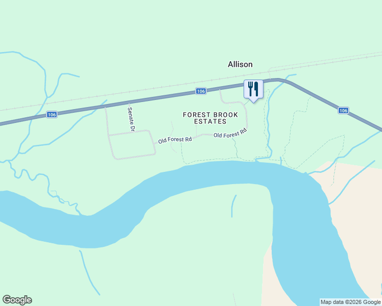 map of restaurants, bars, coffee shops, grocery stores, and more near 84 Old Forest Road in Allison