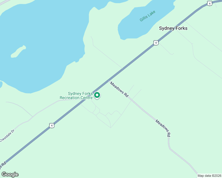 map of restaurants, bars, coffee shops, grocery stores, and more near 0 Meadows Road in Sydney Forks