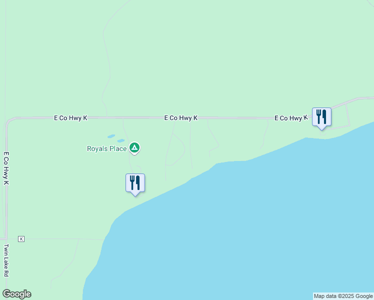 map of restaurants, bars, coffee shops, grocery stores, and more near 3363 East Co Highway K in Conover
