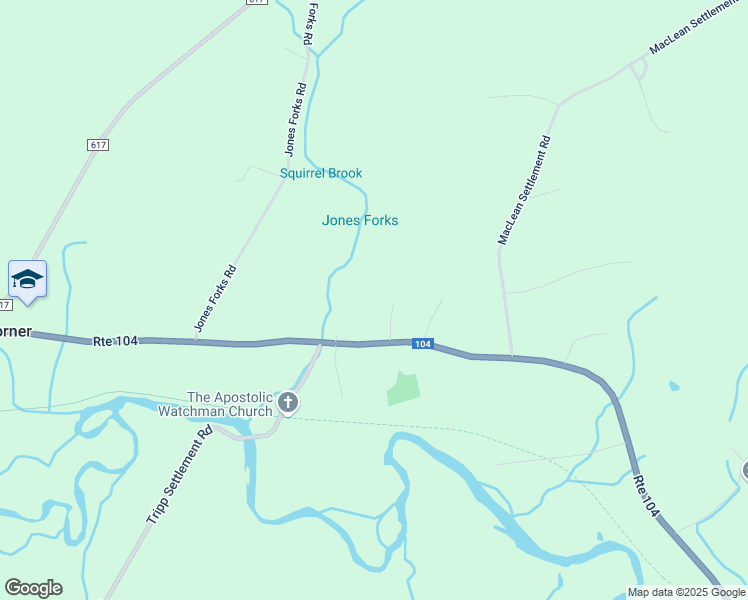 map of restaurants, bars, coffee shops, grocery stores, and more near 22 Maple Lane in Burtts Corner