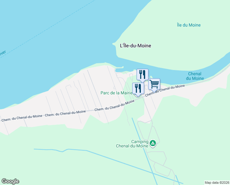 map of restaurants, bars, coffee shops, grocery stores, and more near 30 Rue Lachapelle in Montérégie