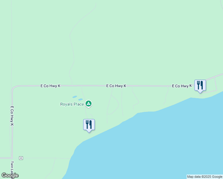 map of restaurants, bars, coffee shops, grocery stores, and more near 3363 East Co Highway K in Conover
