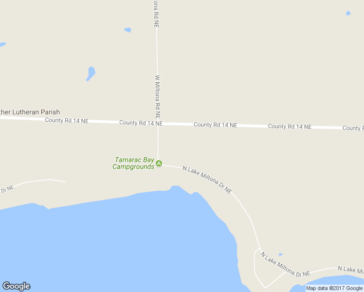 map of restaurants, bars, coffee shops, grocery stores, and more near 1729 North Lake Miltona Drive Northeast in Miltona