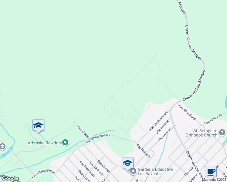 map of restaurants, bars, coffee shops, grocery stores, and more near 4332 Chemin Crystal in Rawdon