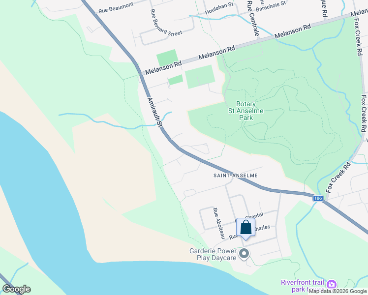 map of restaurants, bars, coffee shops, grocery stores, and more near 1330 Amirault Street in Dieppe