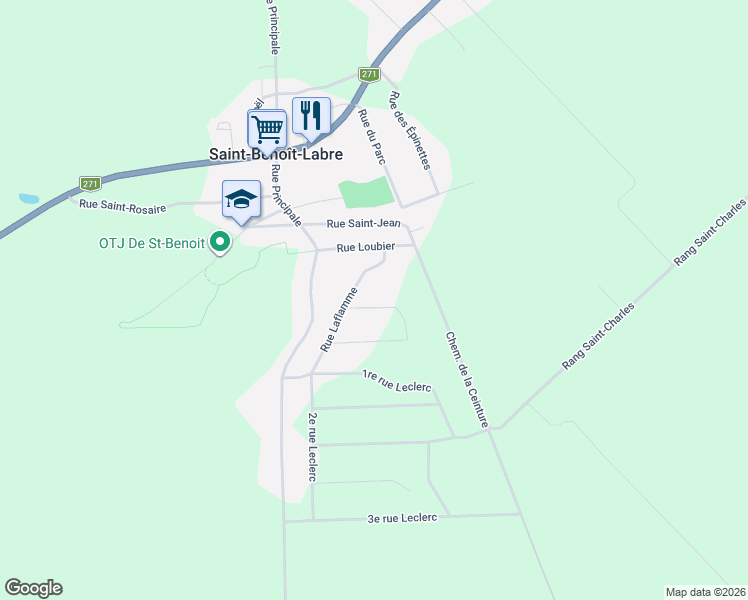 map of restaurants, bars, coffee shops, grocery stores, and more near 11 Rue des Ancêtres in Saint-Benoît-Labre