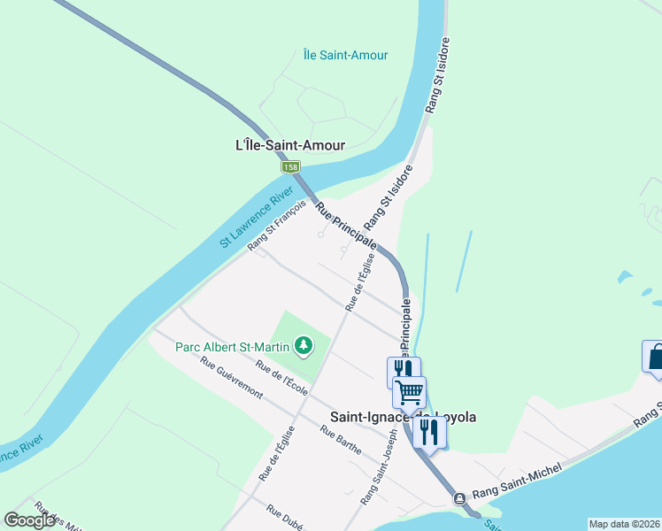 map of restaurants, bars, coffee shops, grocery stores, and more near 71 Rue Lafortune in Saint-Ignace-de-Loyola