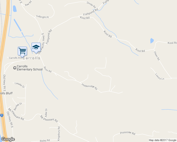 map of restaurants, bars, coffee shops, grocery stores, and more near 424 Ross Road in Kelso