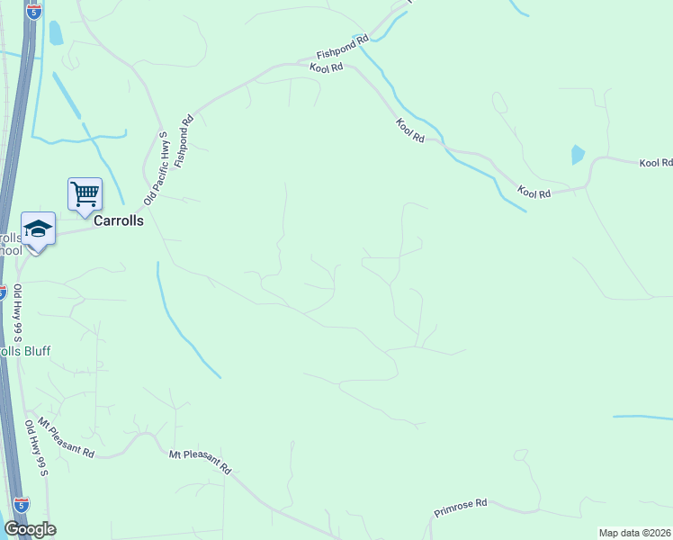 map of restaurants, bars, coffee shops, grocery stores, and more near 424 Ross Road in Kelso