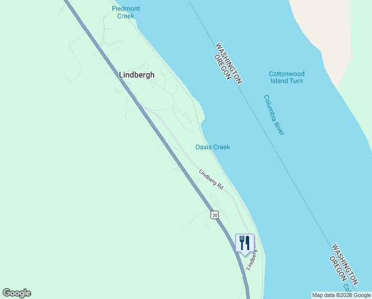 map of restaurants, bars, coffee shops, grocery stores, and more near 74130 Columbia River Highway in Rainier