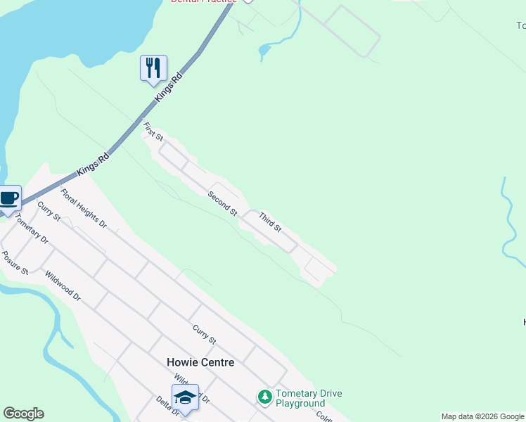 map of restaurants, bars, coffee shops, grocery stores, and more near 6 Third Street in Cape Breton Regional Municipality