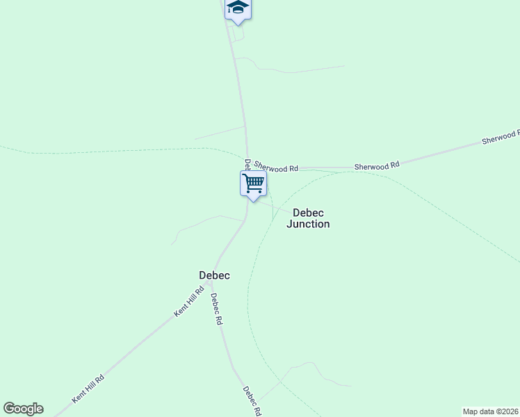 map of restaurants, bars, coffee shops, grocery stores, and more near 4 Station Road in Debec