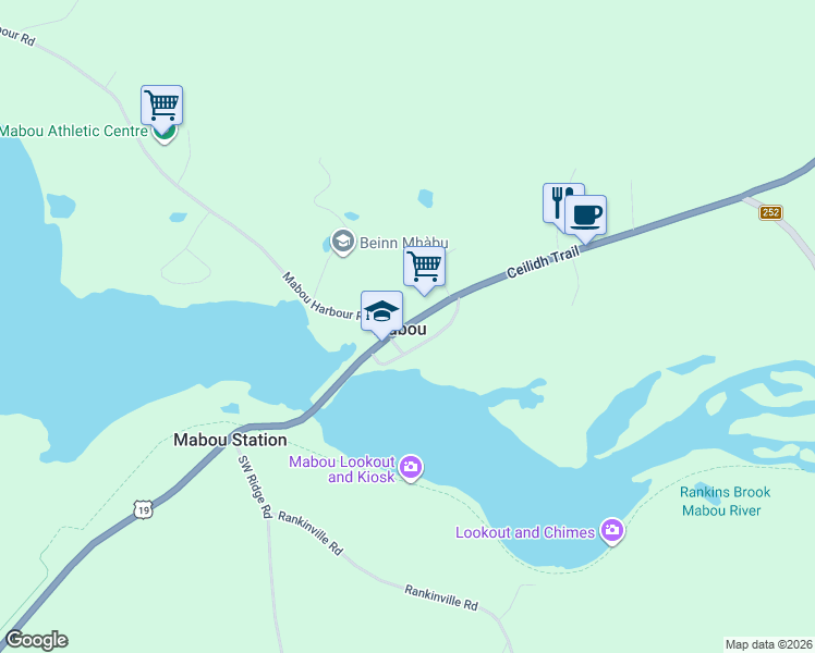 map of restaurants, bars, coffee shops, grocery stores, and more near in Mabou