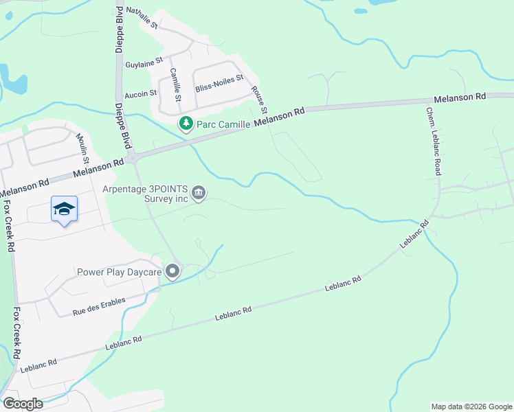 map of restaurants, bars, coffee shops, grocery stores, and more near 206 Elsliger St. in Dieppe