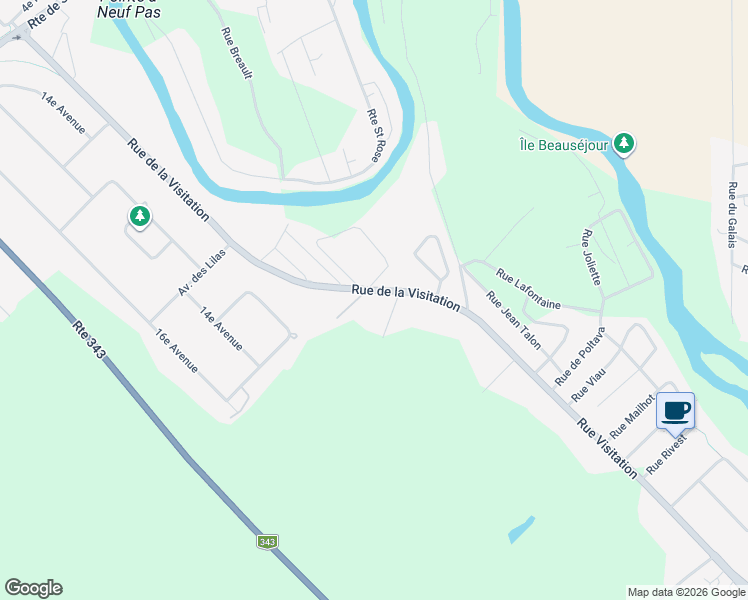 map of restaurants, bars, coffee shops, grocery stores, and more near 3045 Rue de la Visitation in Saint-Charles-Borromée