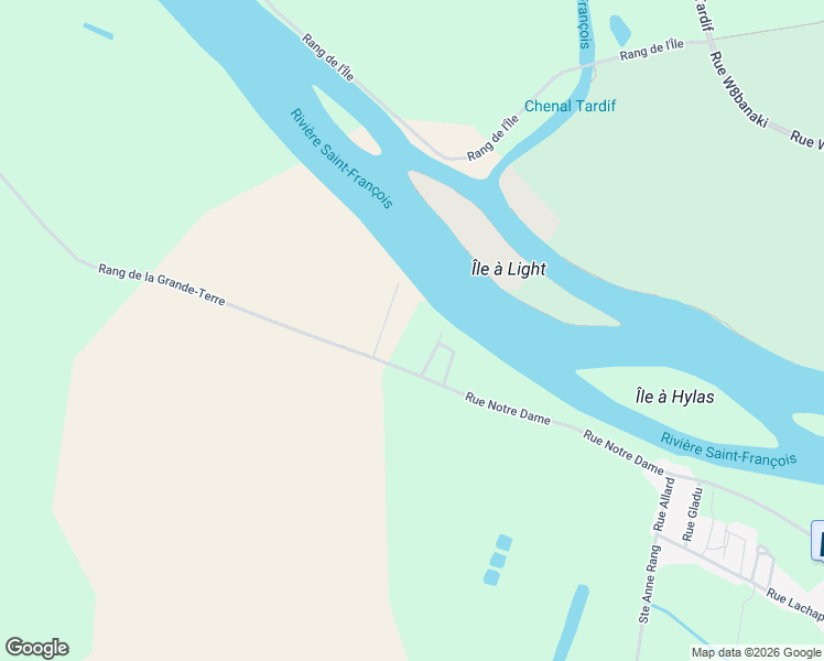 map of restaurants, bars, coffee shops, grocery stores, and more near 69 Rang de la Grande-Terre in Saint-François-du-Lac