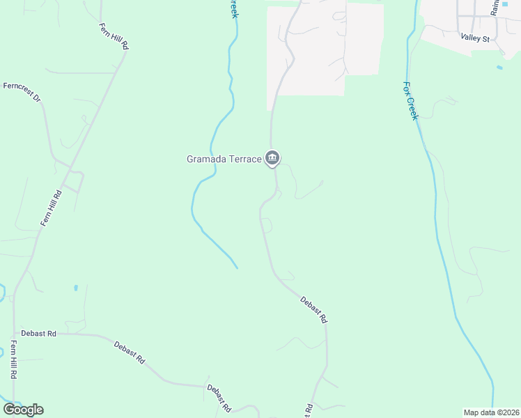 map of restaurants, bars, coffee shops, grocery stores, and more near Debast Road in Rainier