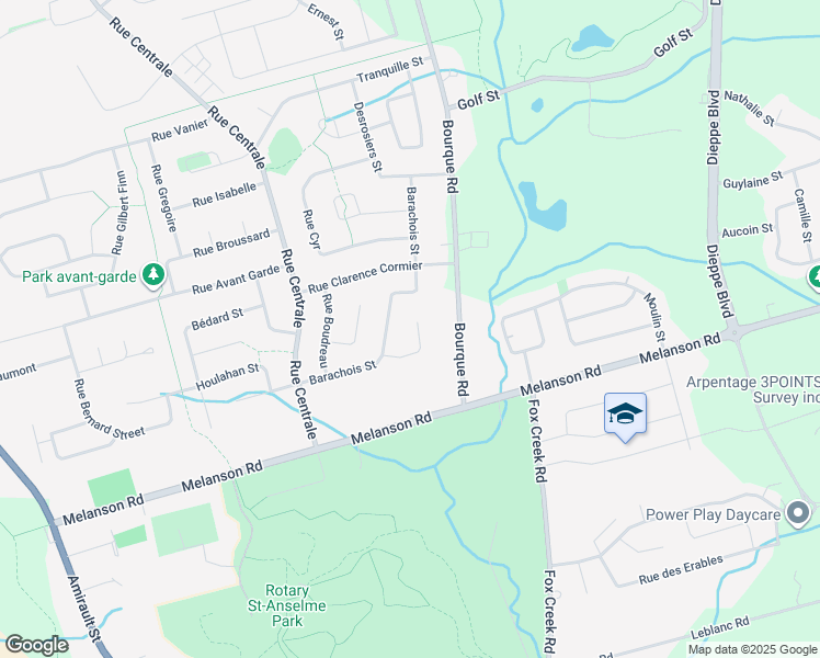 map of restaurants, bars, coffee shops, grocery stores, and more near 68 Ruelle Robichaud in Dieppe