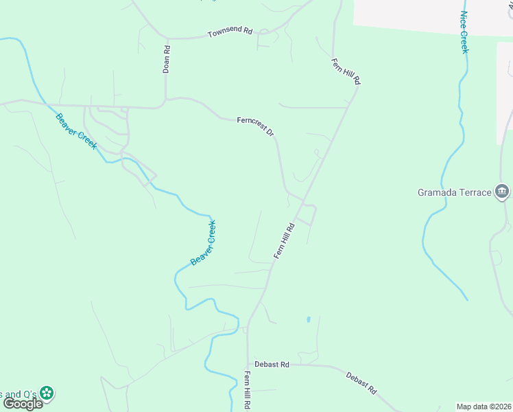 map of restaurants, bars, coffee shops, grocery stores, and more near 29338 Ferncrest Drive in Rainier