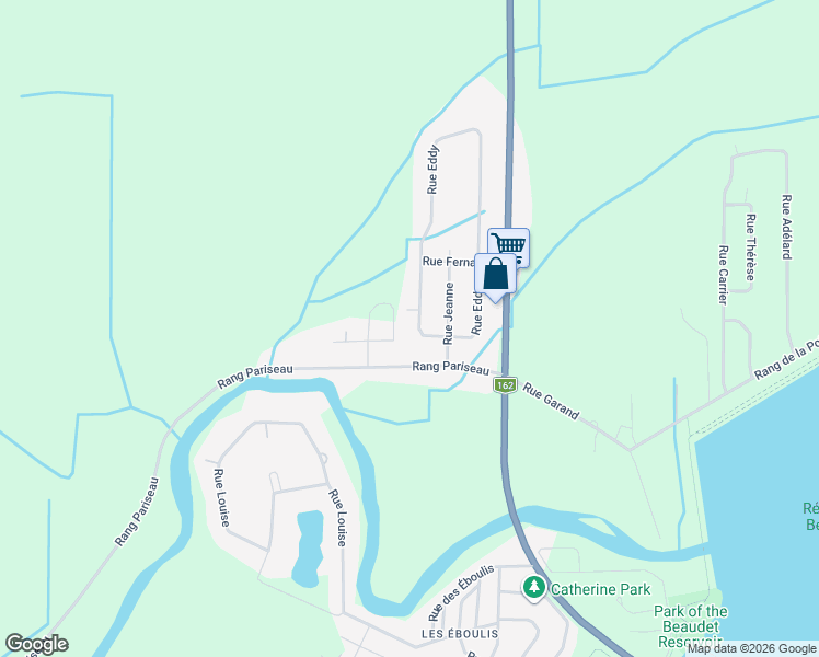 map of restaurants, bars, coffee shops, grocery stores, and more near 81 Rue Eddy in Victoriaville