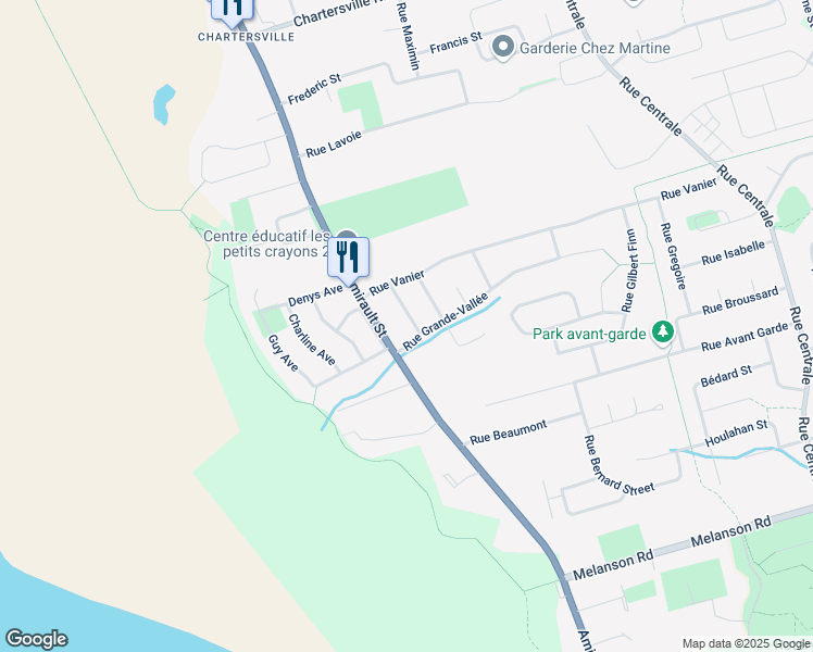 map of restaurants, bars, coffee shops, grocery stores, and more near 561 Rue Breau in Dieppe