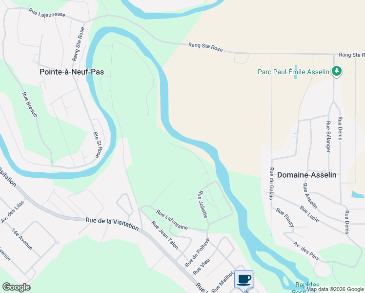 map of restaurants, bars, coffee shops, grocery stores, and more near 19 Rue Cartier in Saint-Charles-Borromée