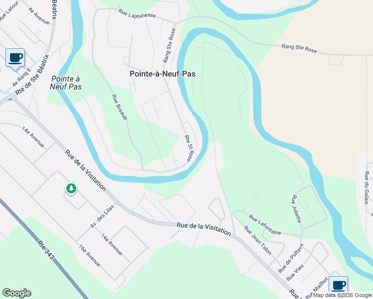 map of restaurants, bars, coffee shops, grocery stores, and more near 6620 Rang Sainte Rose in Lourdes-de-Joliette