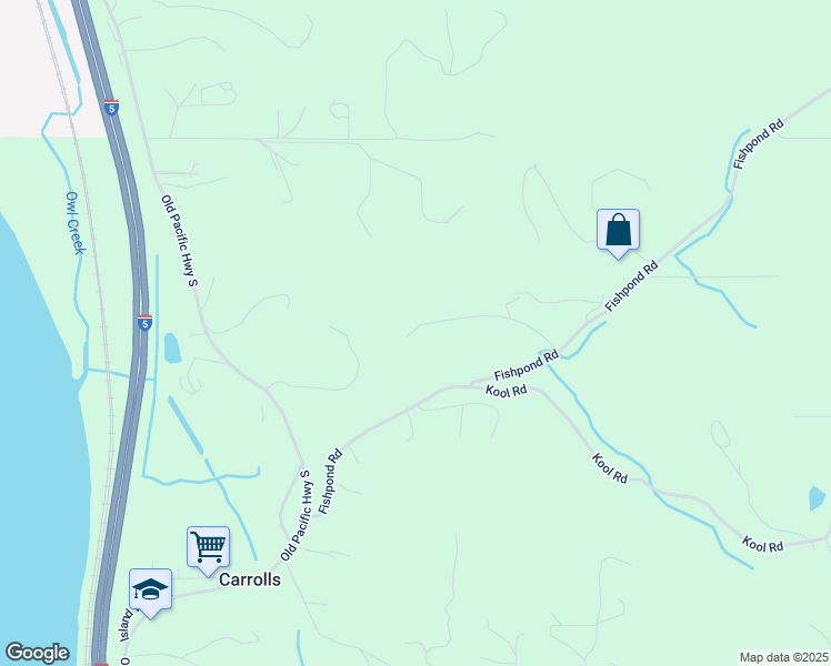 map of restaurants, bars, coffee shops, grocery stores, and more near 205 Divide Road in Kelso