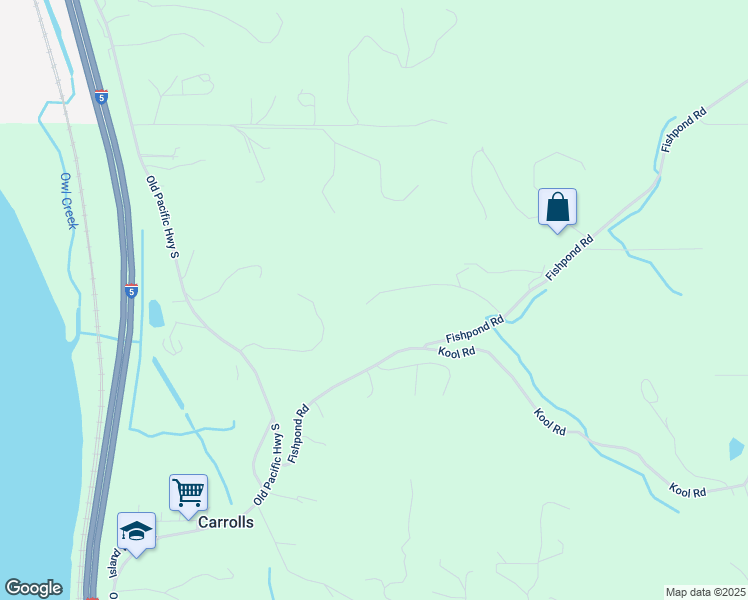 map of restaurants, bars, coffee shops, grocery stores, and more near 205 Divide Road in Kelso