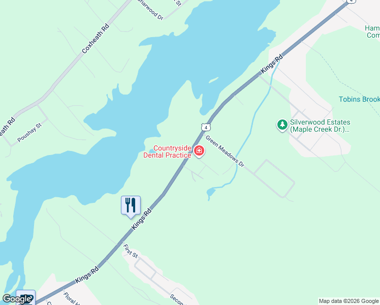 map of restaurants, bars, coffee shops, grocery stores, and more near Kings Road in Cape Breton Regional Municipality